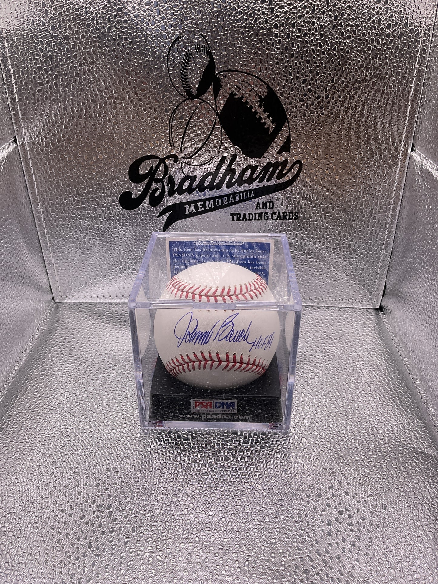 Johnny Bench auto baseball