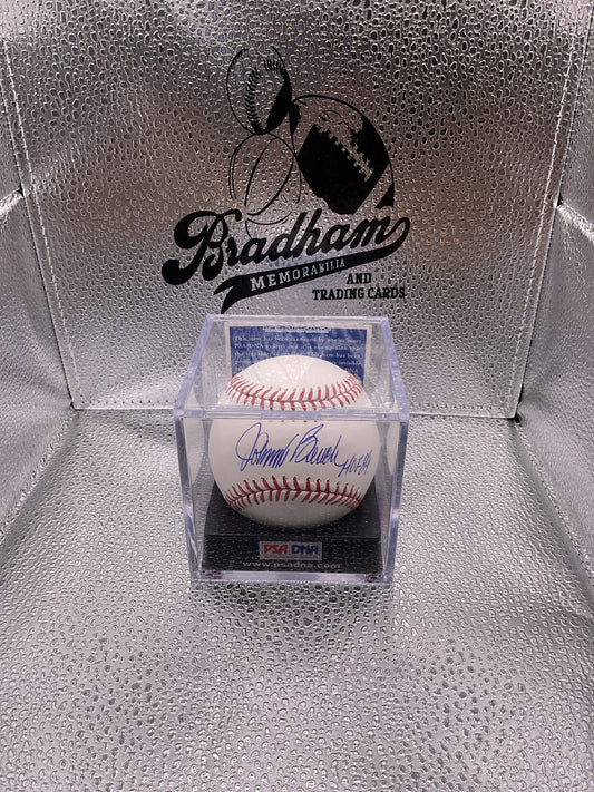 Johnny Bench auto baseball