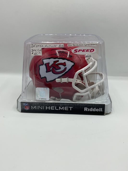 Dexter McCluster Signed Mini Helmet With COA