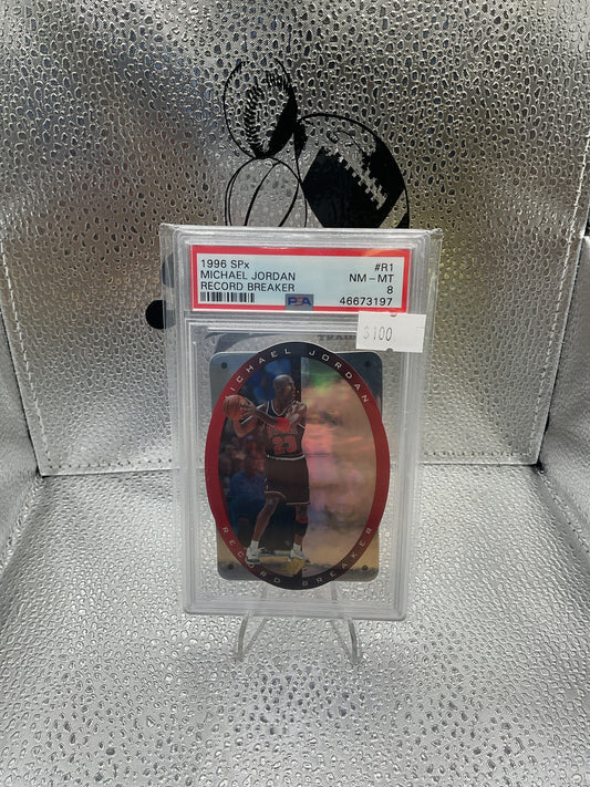 Michael Jordan 1996 SPx Record Breaker PSA 8 #R1