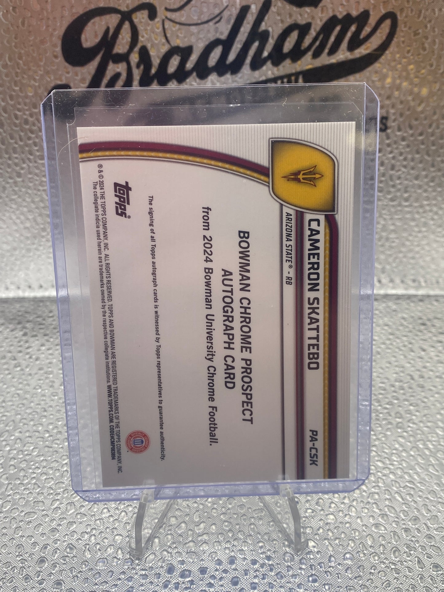 Cam Skattebo Bowman Chrome 1st Bowman auto