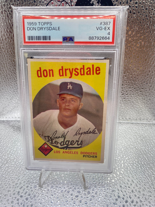1959 Topps Don Drysdale PSA VG-EX 4
