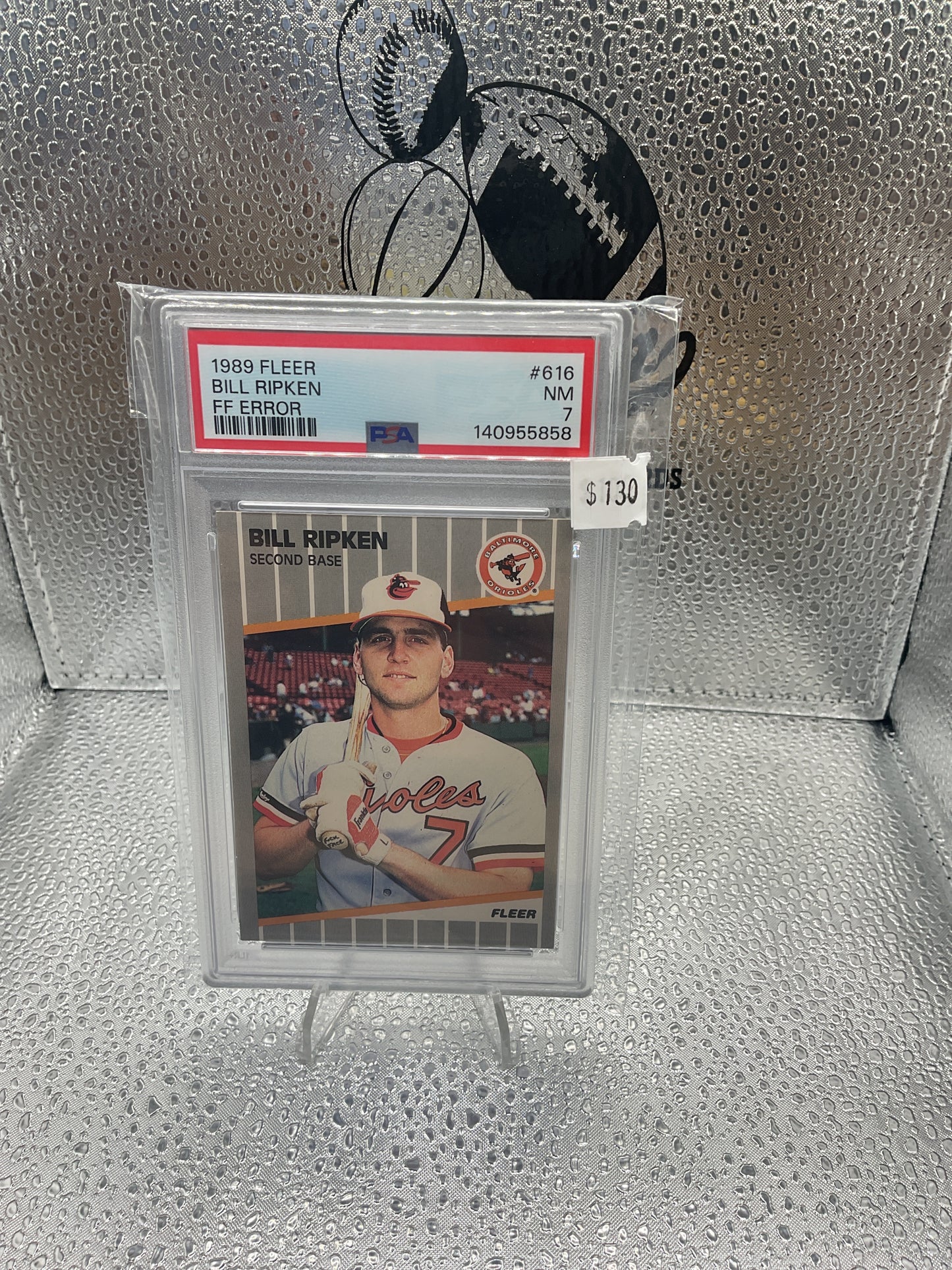 1989 Fleer Bill Ripken FF Error PSA 7