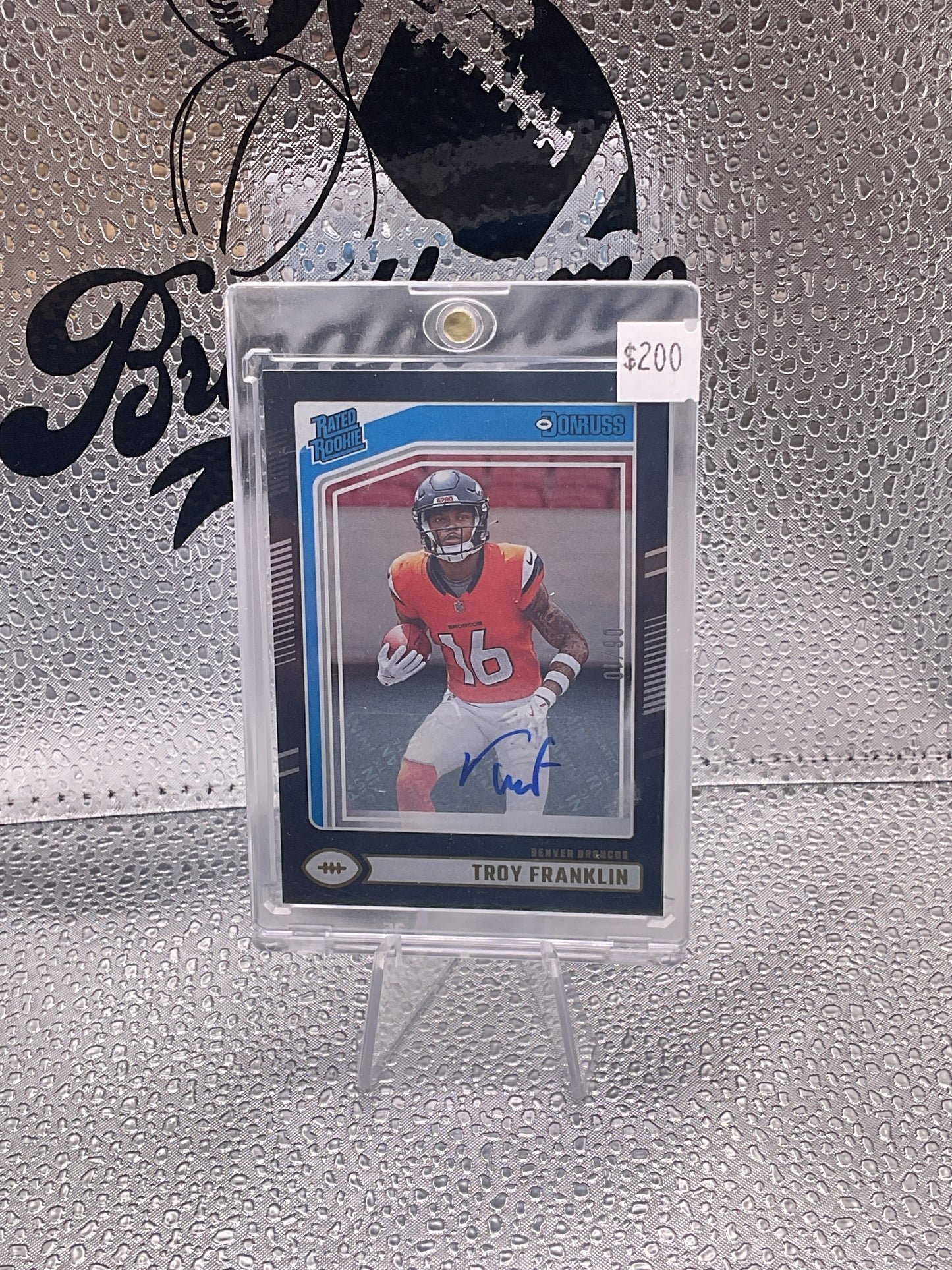Troy Franklin Donruss Rated Rookie 6/10 Autograph Card