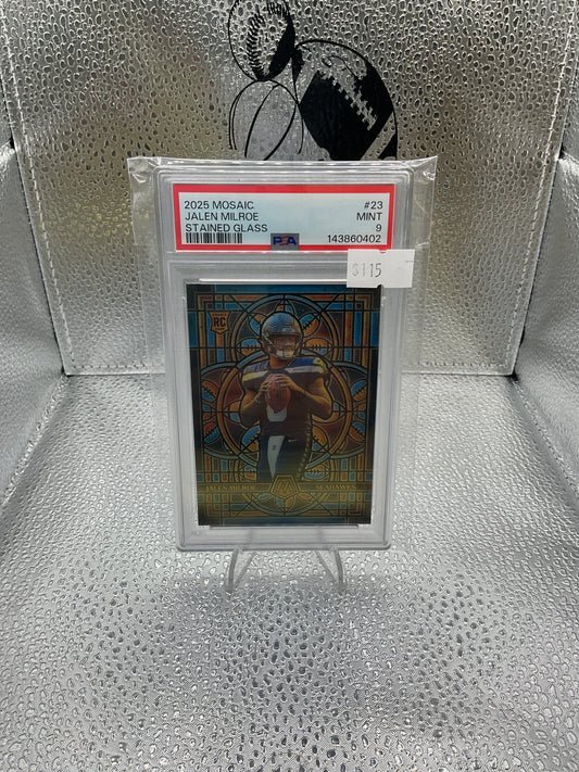 Jalen Milroe Stained Glass PSA 9