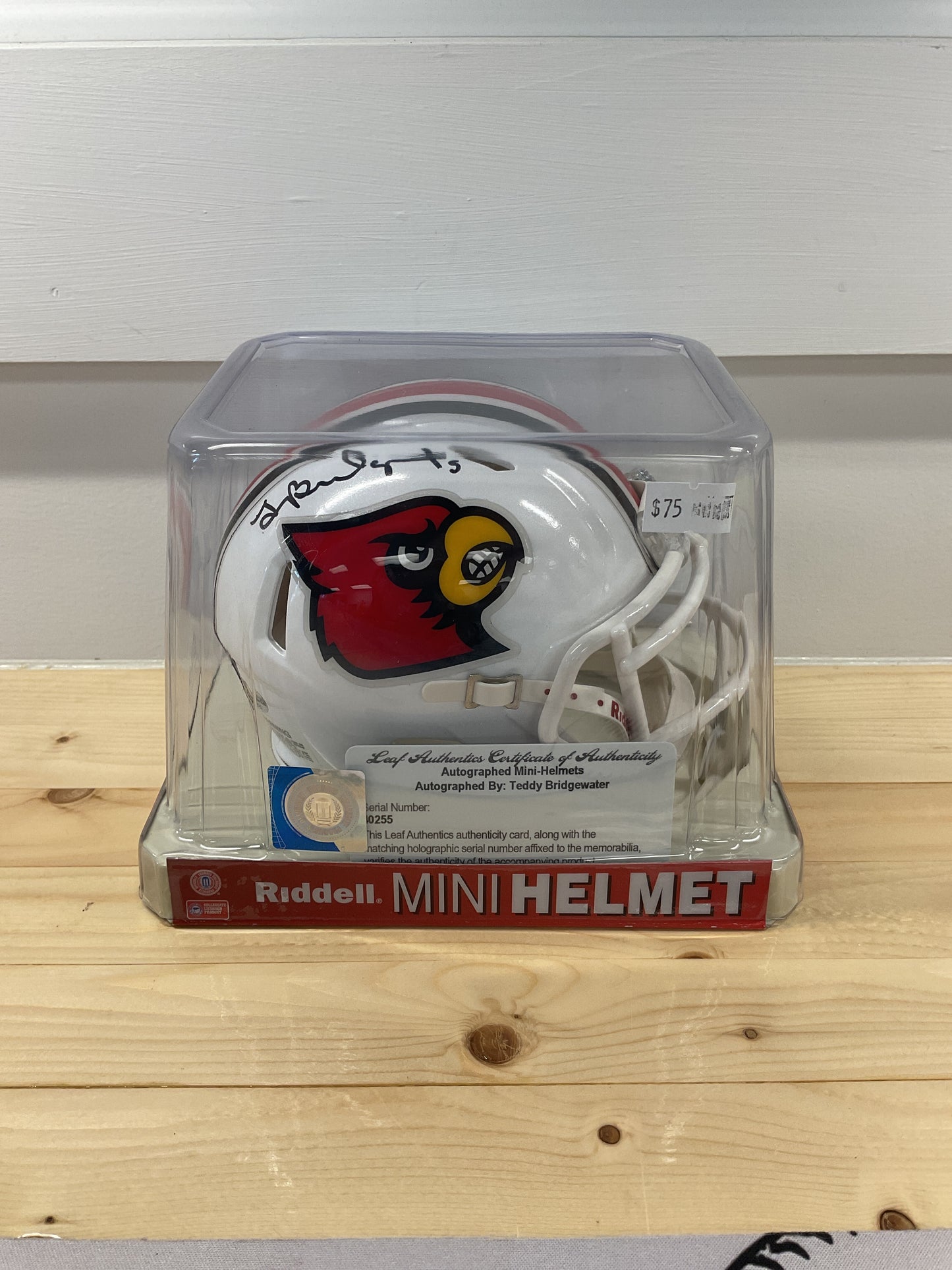 Teddy Bridgewater Signed Louisville Cardinals Mini Helmet