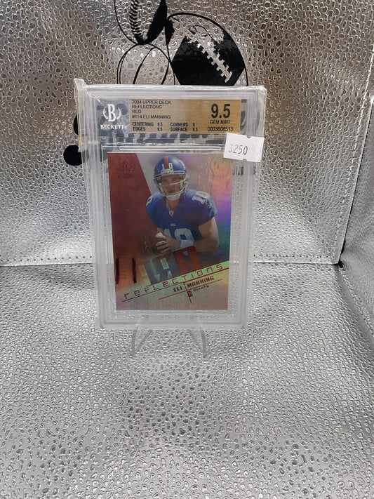 2004 UD Reflections Red Eli Manning
ROOKIE RC /100 #114 BECKETT 9.5