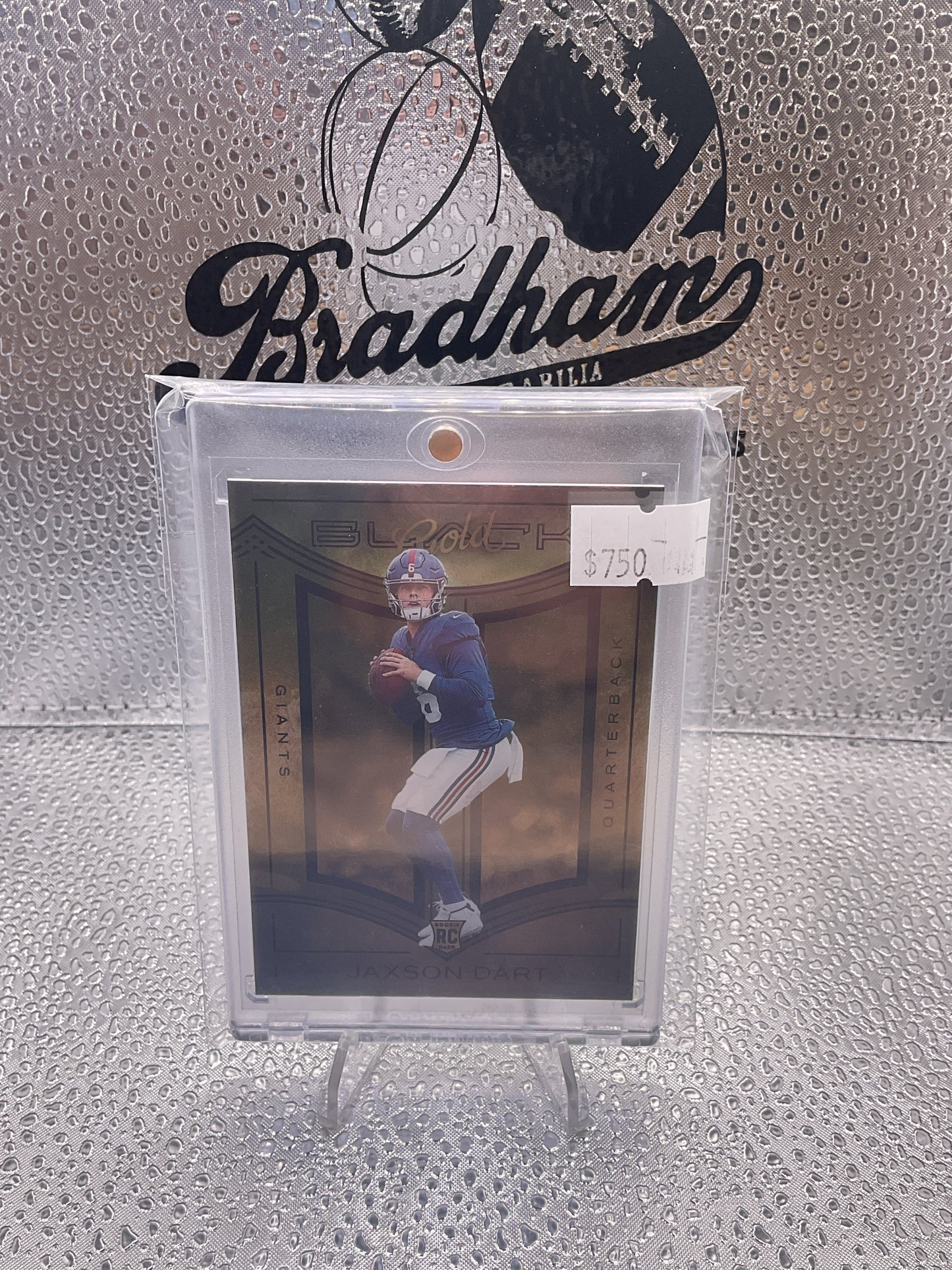 2025 Panini Black Jaxson Dart #19 Black Gold SP RC Giants