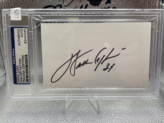 Walter Peyton Authentic Auto Index Card