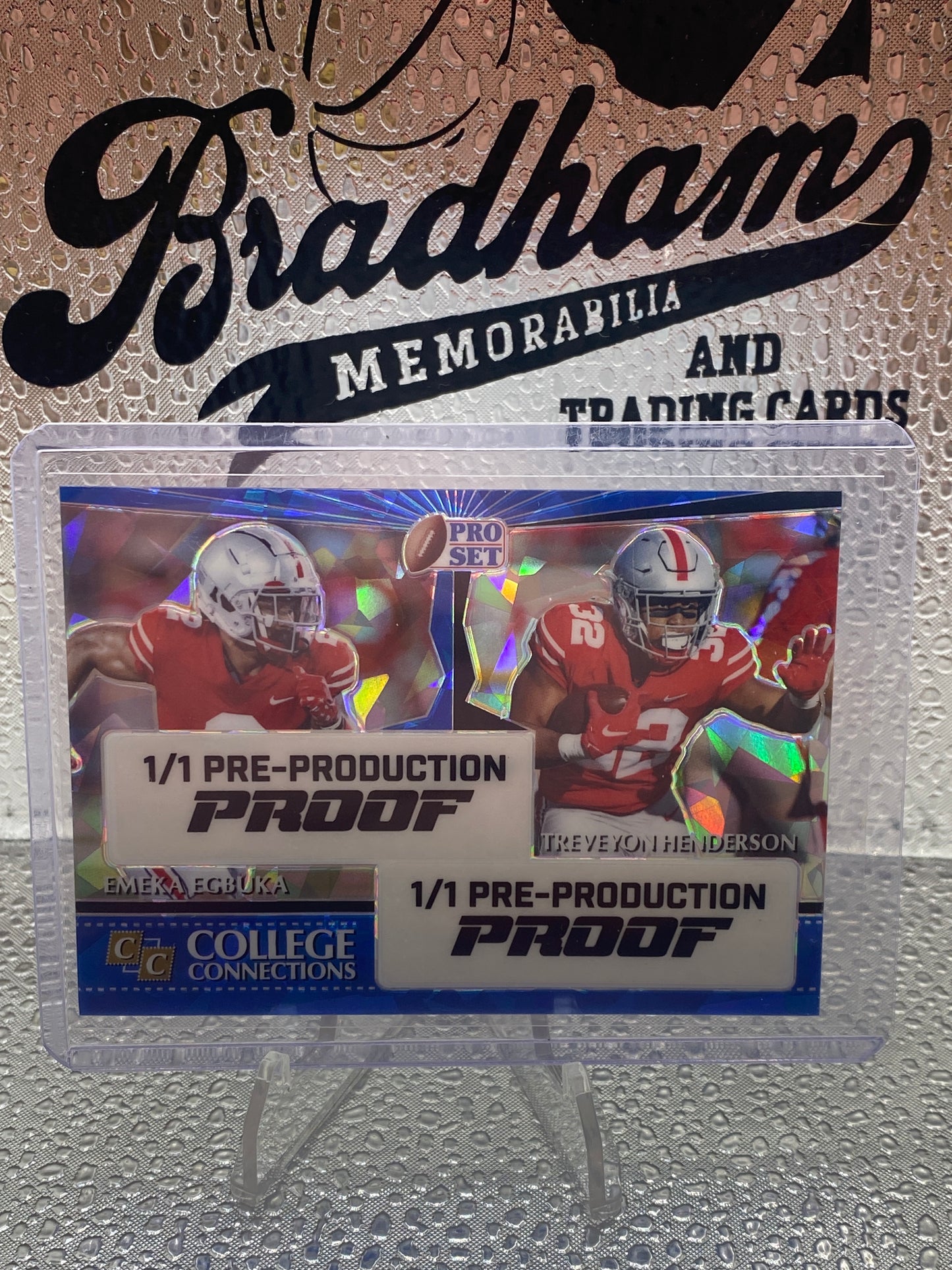 Emeka Egbuka and Treveyon Henderson 1/1 Pre-Production Cracked Ice