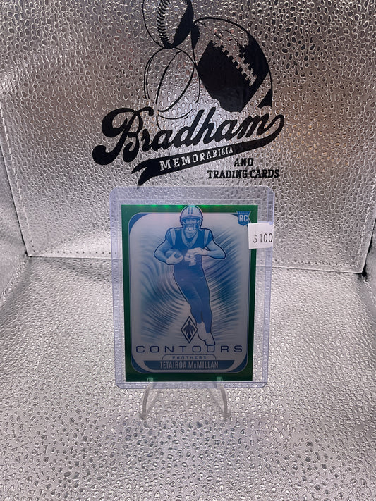 2025 Panini Phoenix NFL Tetairoa McMillan RC Green /99 Contours Carolina Panthers