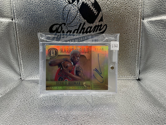 2012-13 Panini Gold Standard ~ Marks of Gold Dennis Rodman #23/49 (Auto)