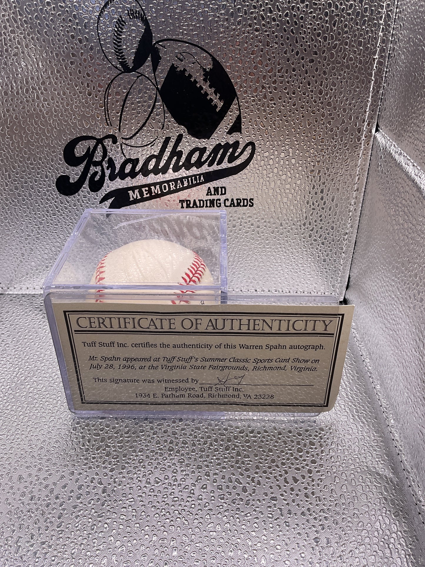 Warren Spahn auto baseball