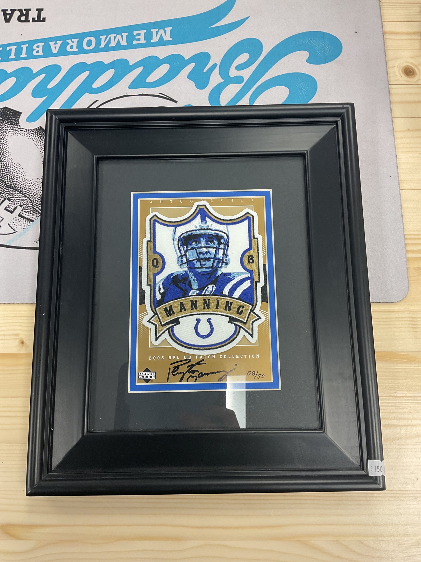 Peyton Manning Framed Auto Patch /50