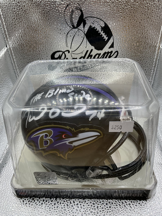 Michael Oher Signed mini helmet “The Blind Side” Baltimore Ravens