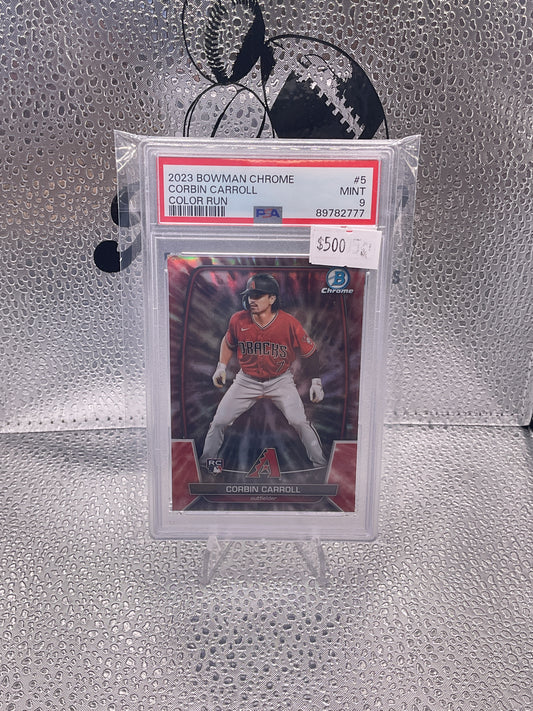 2023 Bowman Chrome CORBIN CARROLL Rookie Color Run SSP /23 PSA 9 DBACKS #5 RC