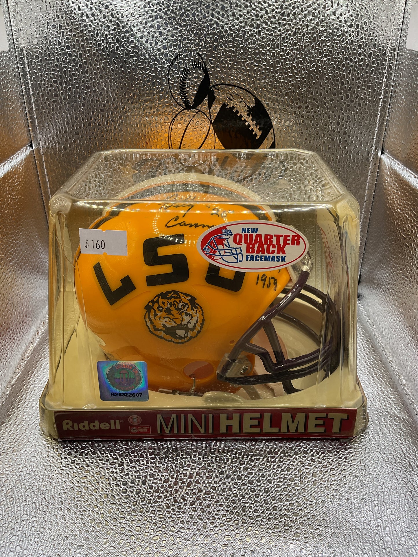 Billy Cannon LSU mini helmet auto COA