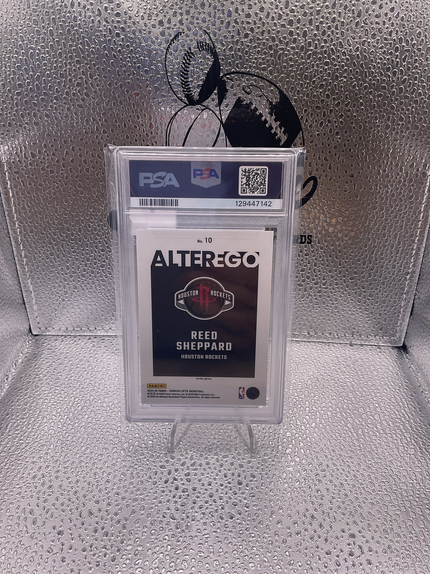 REED SHEPPARD 2024-25 DONRUSS OPTIC ALTER EGO ROOKIE RC PSA 10