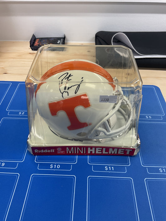 Peyton Manning Mini Signed Helmet with COA