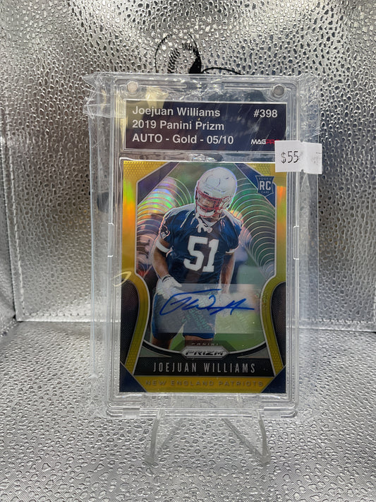2019 Panini Prizm Joejuan Williams AUTO- Gold 5/10 #398