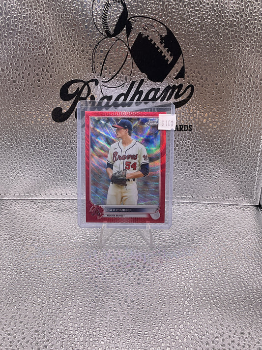 2022 Topps Chrome Max Fried Red Wave
Refractor 1/5 #75 SSP FIRST SERIAL#!