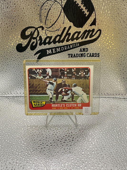 1965 Topps #134 Mickey Mantle World
Series Clutch HR Home Run