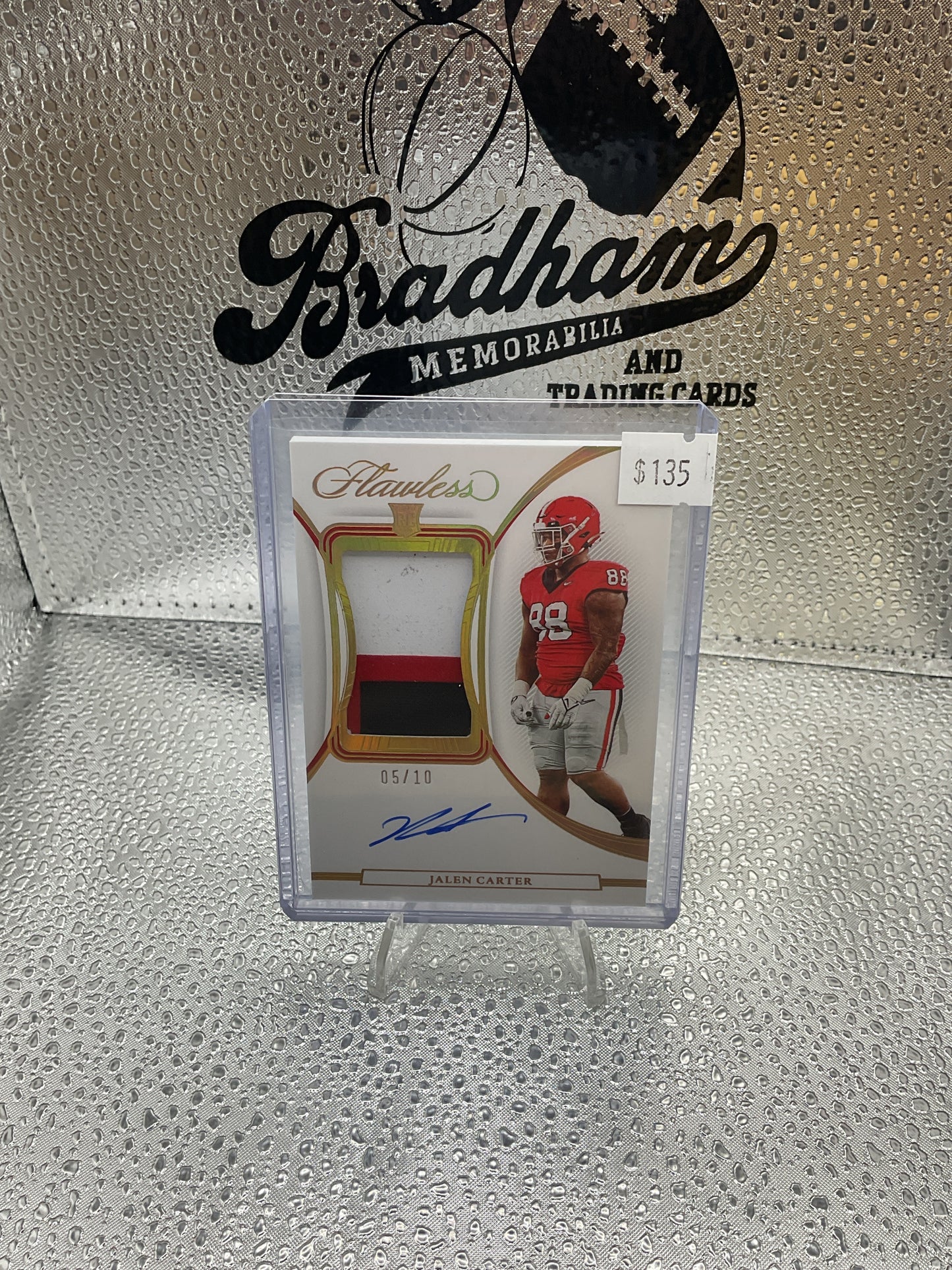 2023 Panini Flawless Collegiate - Rookie
Patch Auto #PA-JC Jalen Carter 5/10