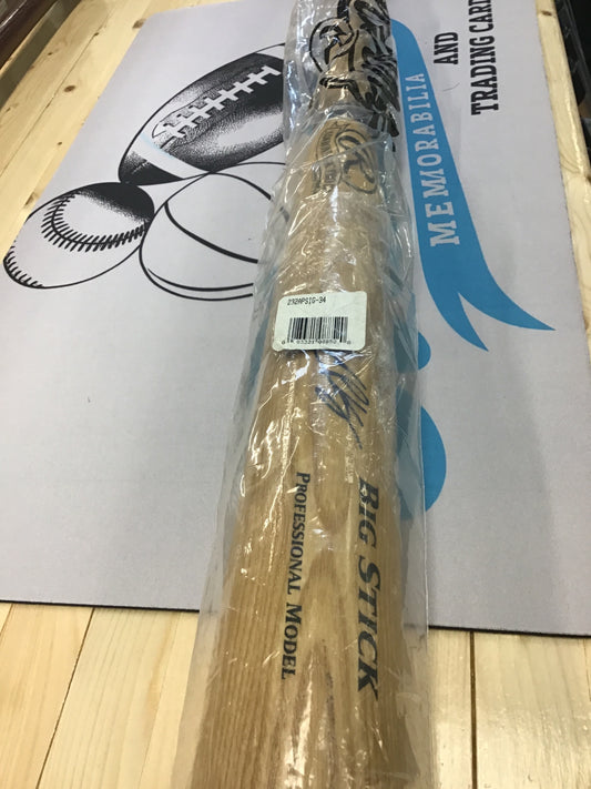 Signed baseball bat by Casey Kelly coa