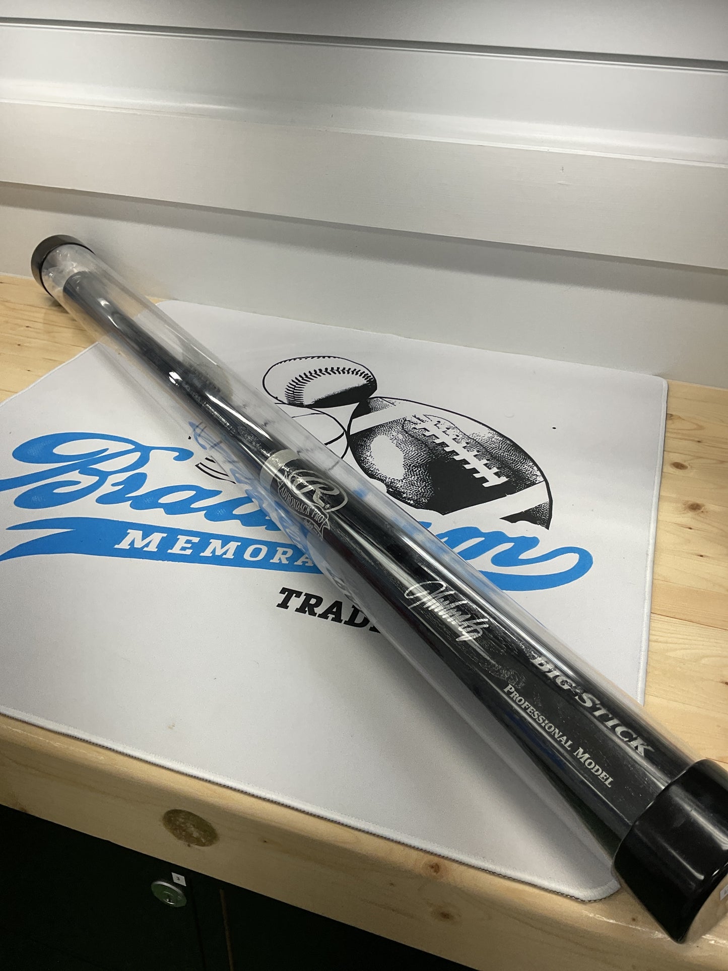 John Smoltz signed baseball bat “ Black big stick” COA