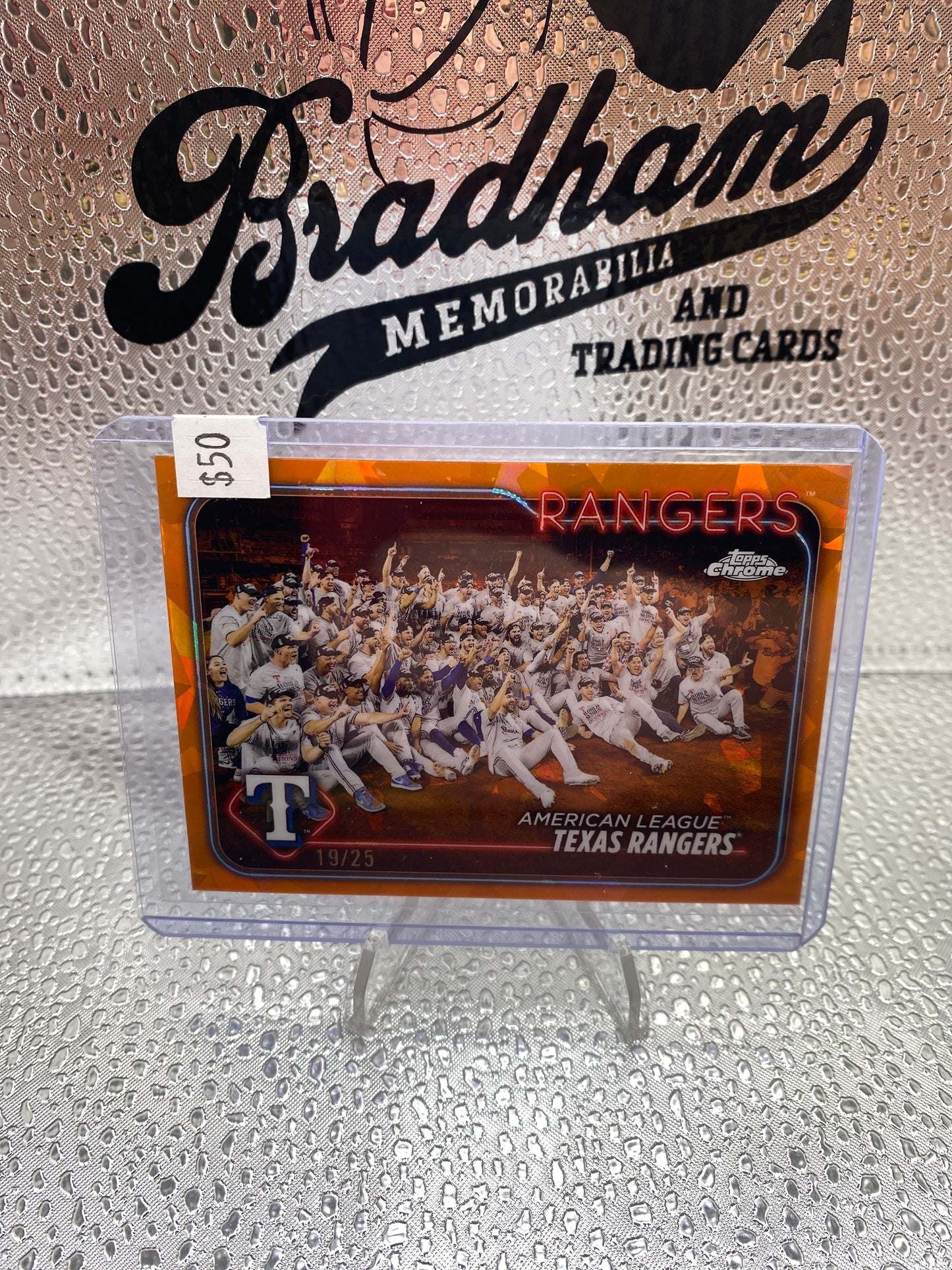 American League Texas Rangers Orange Cracked Ice /25
