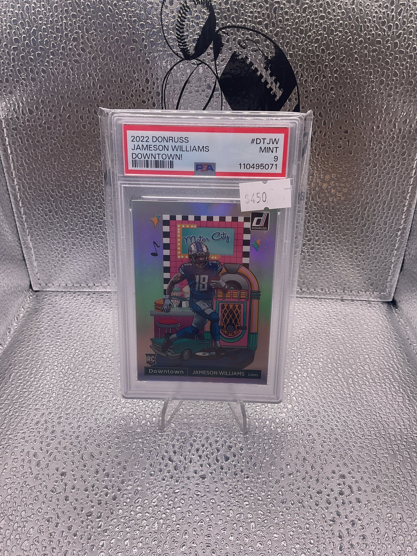 Jameson Williams 2022 Panini Donruss - Downtown! #DT-JW (RC) Rookie PSA 9 MINT