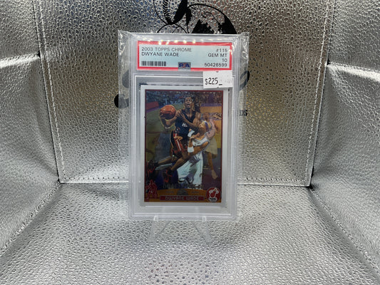 2003 Topps Chrome Dwayne Wade~ Gem Mt 10