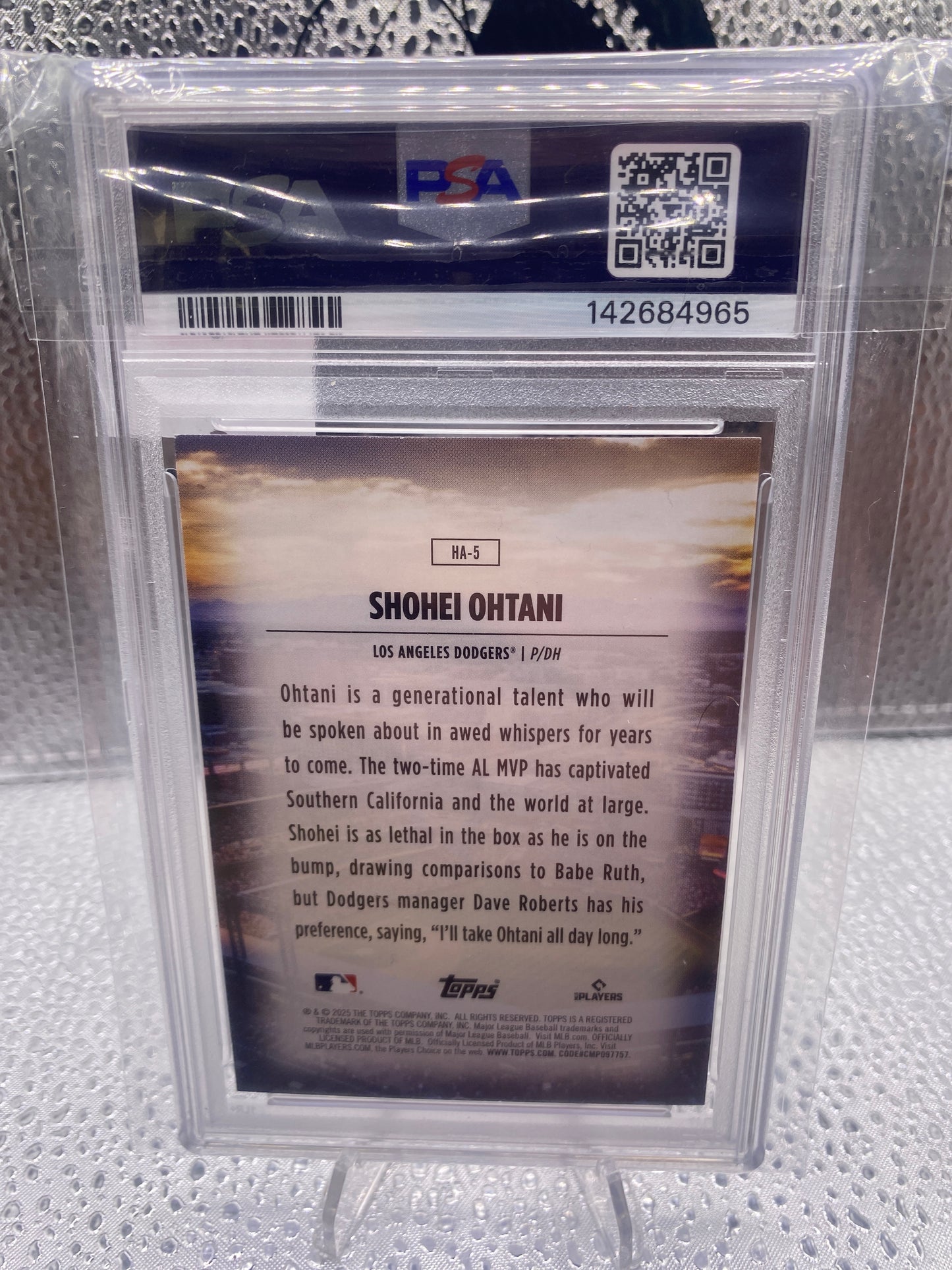 2025 Topps Shohei Ohtani Home Field Advantage PSA 9