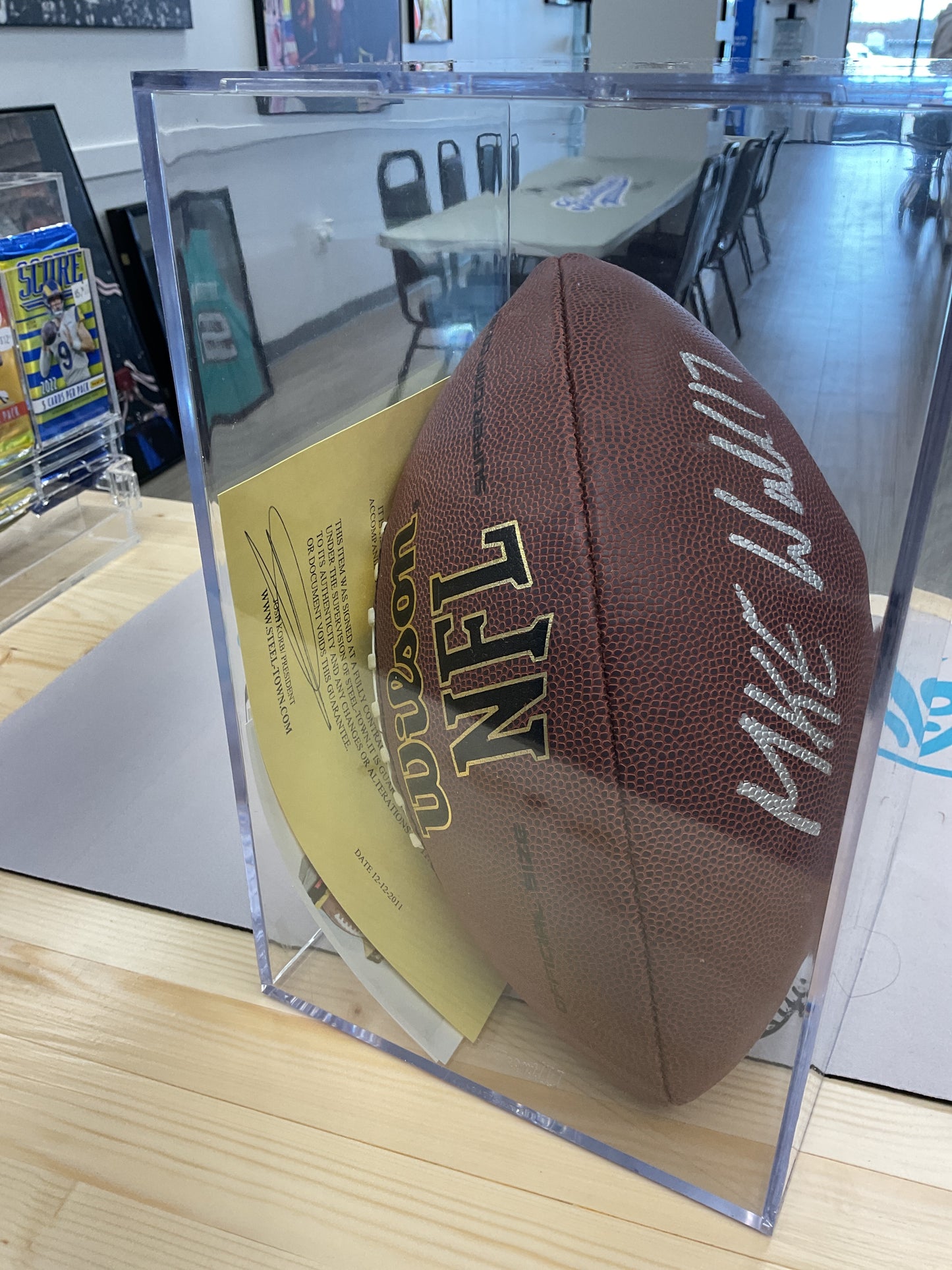 Mike Wallace Autographed Football with COA