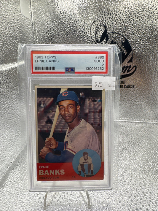 1963 Topps Ernie Banks  PSA 2