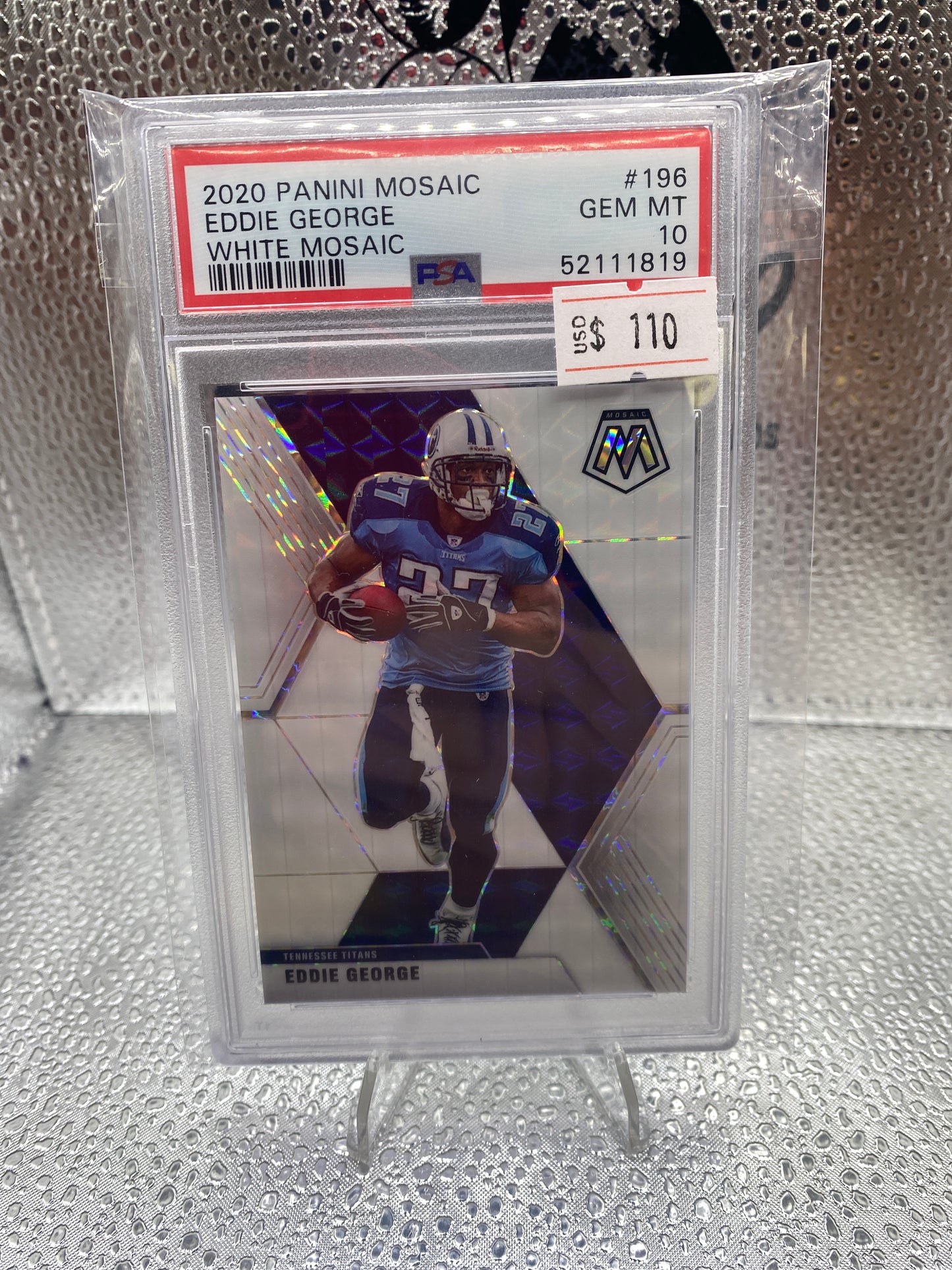 2020 Panini Mosaic Eddie George White Mosaic Gem Mint 10