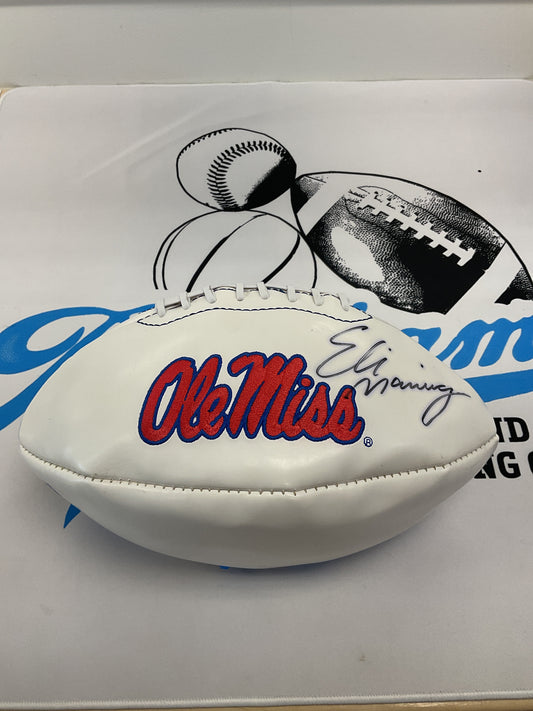 Eli Manning Autograph Ole Miss Football (with COA)