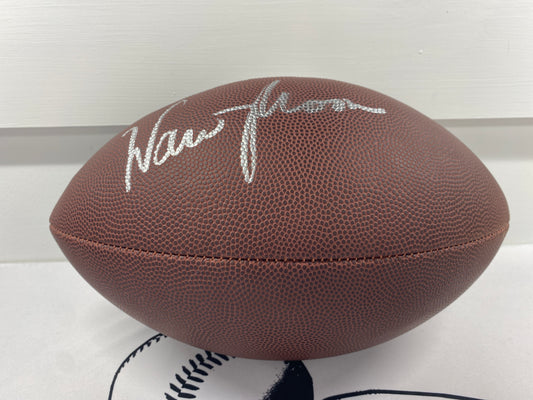 Warren Moon signed football with coa