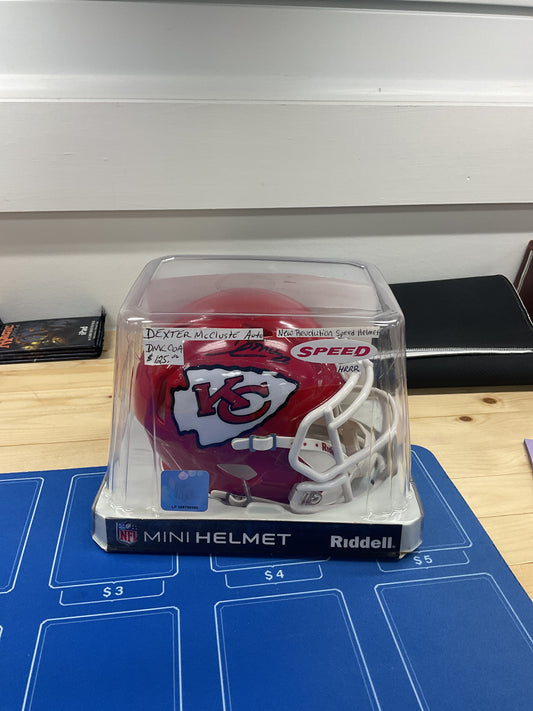 Dexter McCluster Signed Mini Helmet With COA