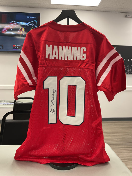 Eli Manning Signed Red Ole Miss Jersey with COA