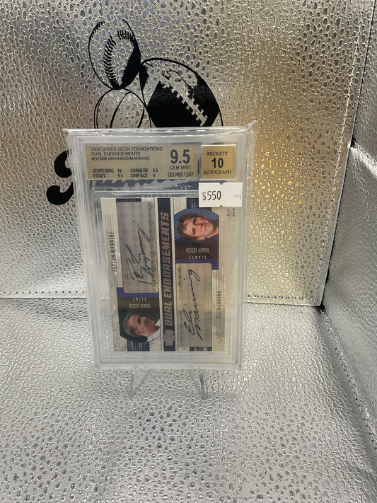 Peyton Manning/ Eli Manning Dual Autograph BGS 9.5, BGS 10 Auto #DE-MM