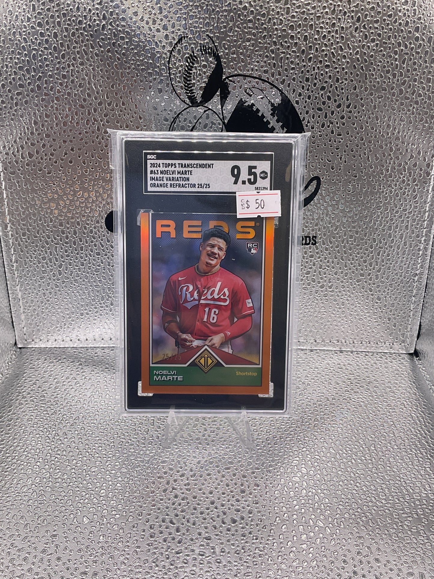 2024 Topps Transcendent Noelvi Marte Rookie Orange Refractor 25/25 #63 SGC 10
