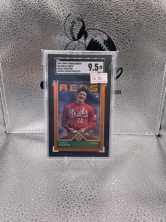 2024 Topps Transcendent Noelvi Marte Rookie Orange Refractor 25/25 #63 SGC 10