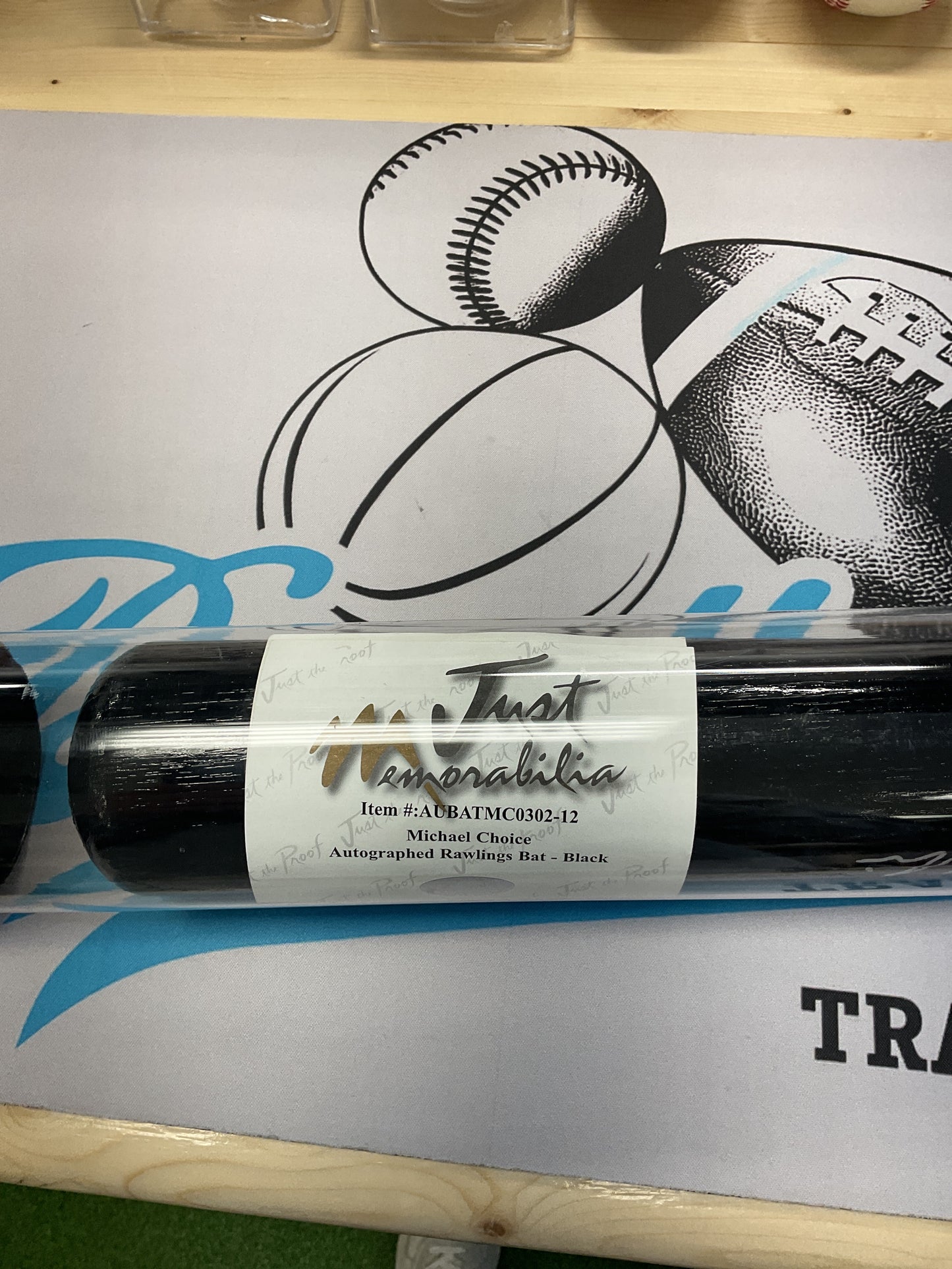 Michael Choice Signed Bat