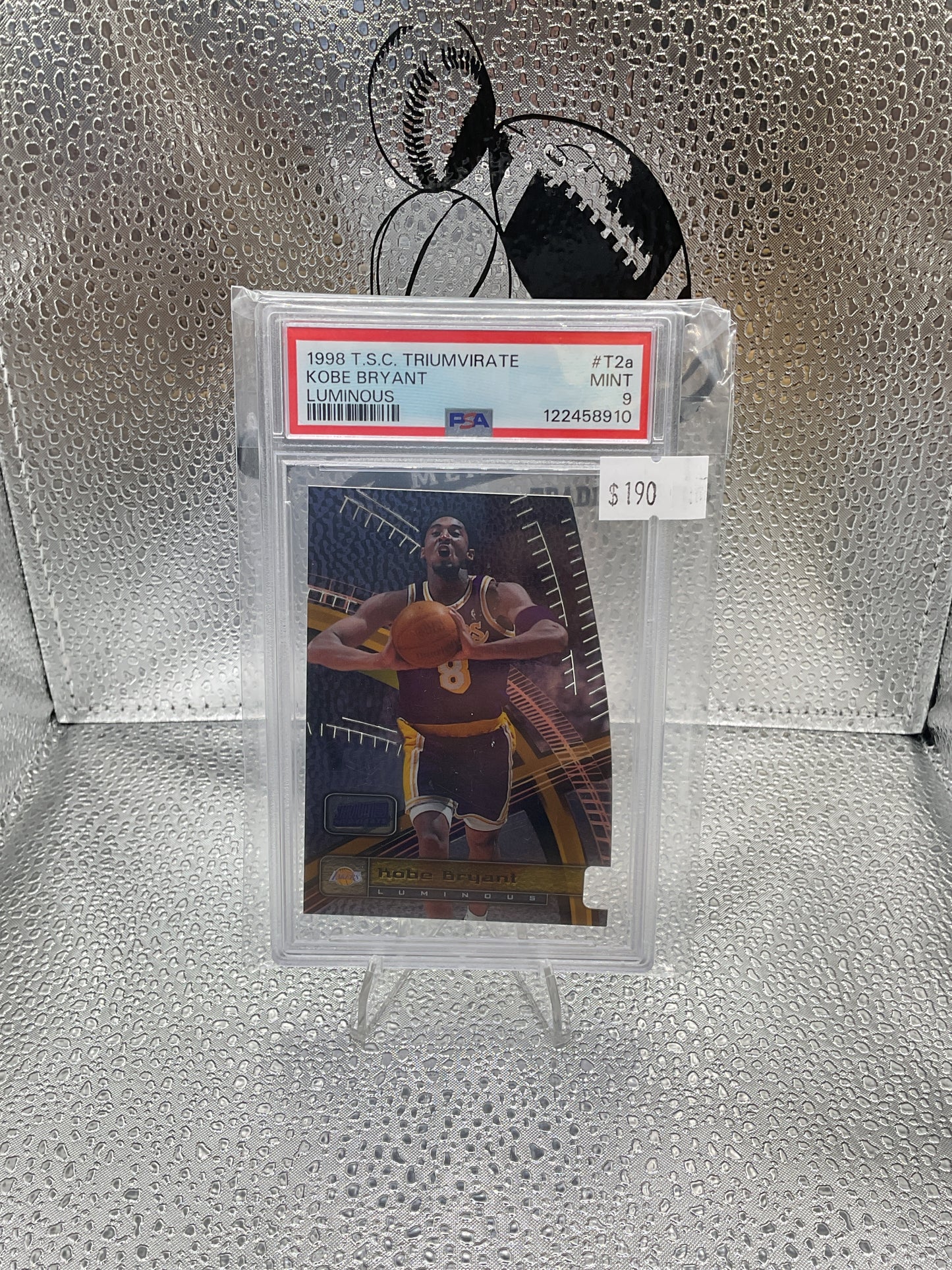 1998 Stadium Club Triumvirate Luminous Die-Cut Kobe Bryant #T2a PSA 9 MINT