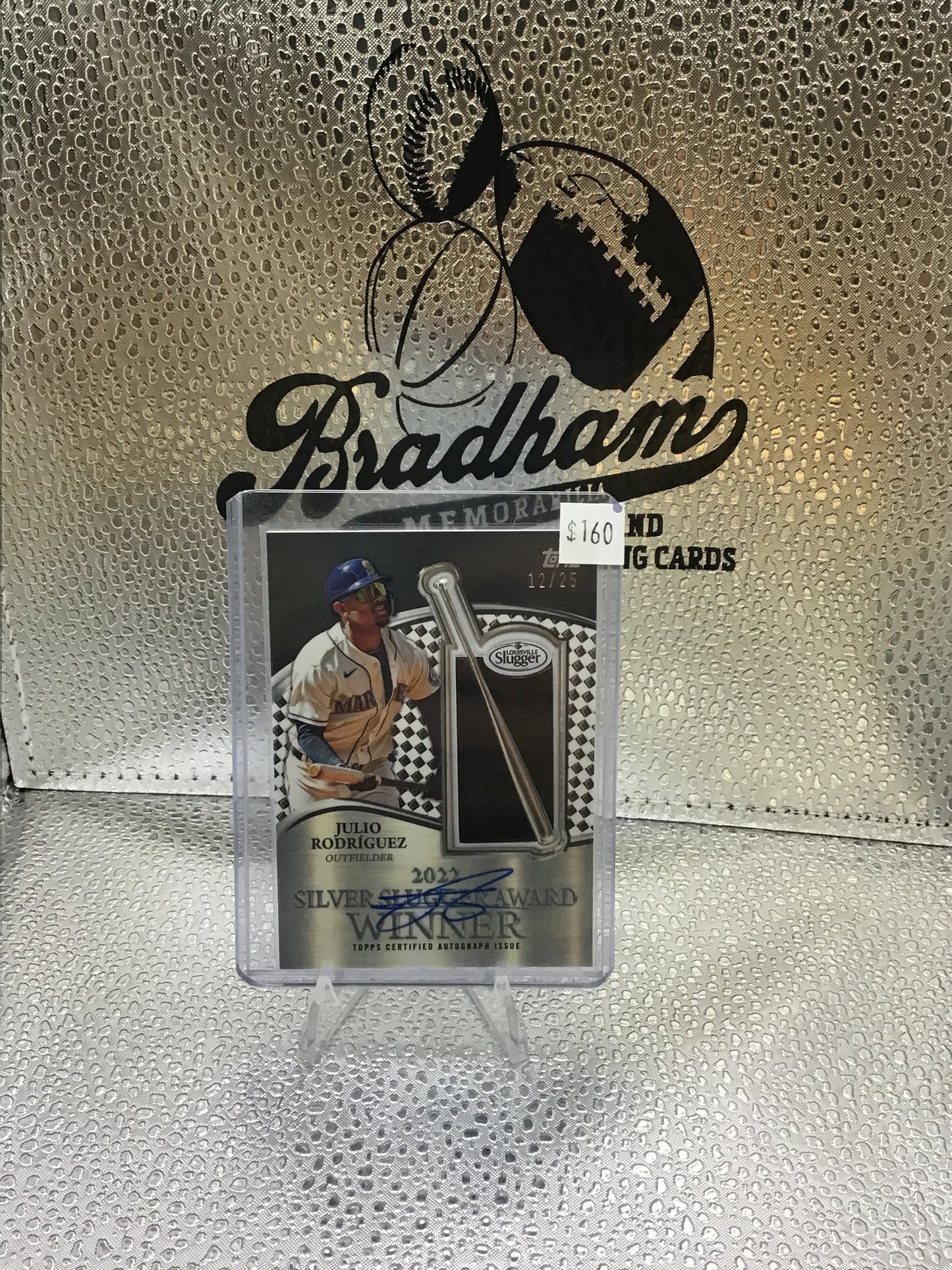 2023 Topps Julio Rodriguez 2022 Silver Slugger Patch Auto #/25 SSP-JRO