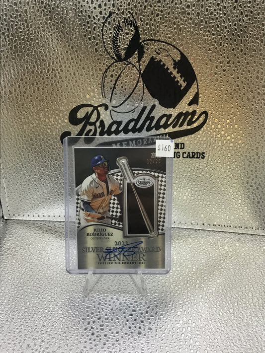 2023 Topps Julio Rodriguez 2022 Silver Slugger Patch Auto #/25 SSP-JRO