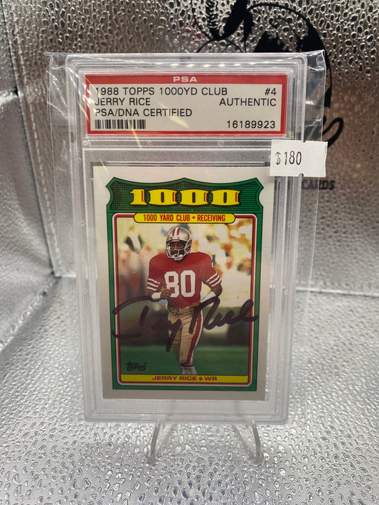 1988 Topps 1000yd Club Jerry Rice Psa/dna certified