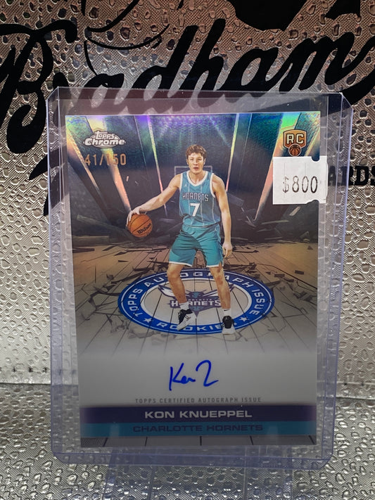 Kon Knueppel Topps Chrome Auto RC /150