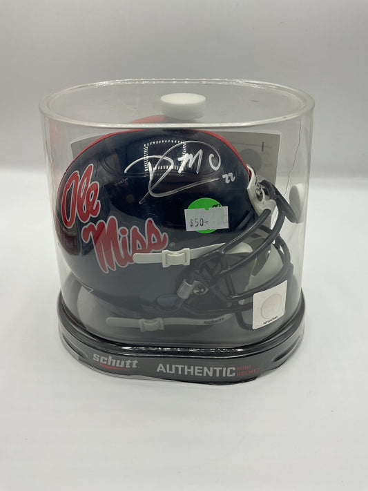 Dexter McCluster Signed Mini Helmet With COA